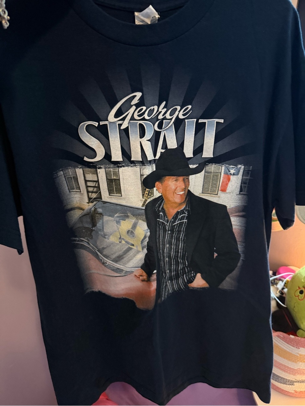 George Strait Twang 2010 Tour Country Band Vintage Graphic T Shirt Size L